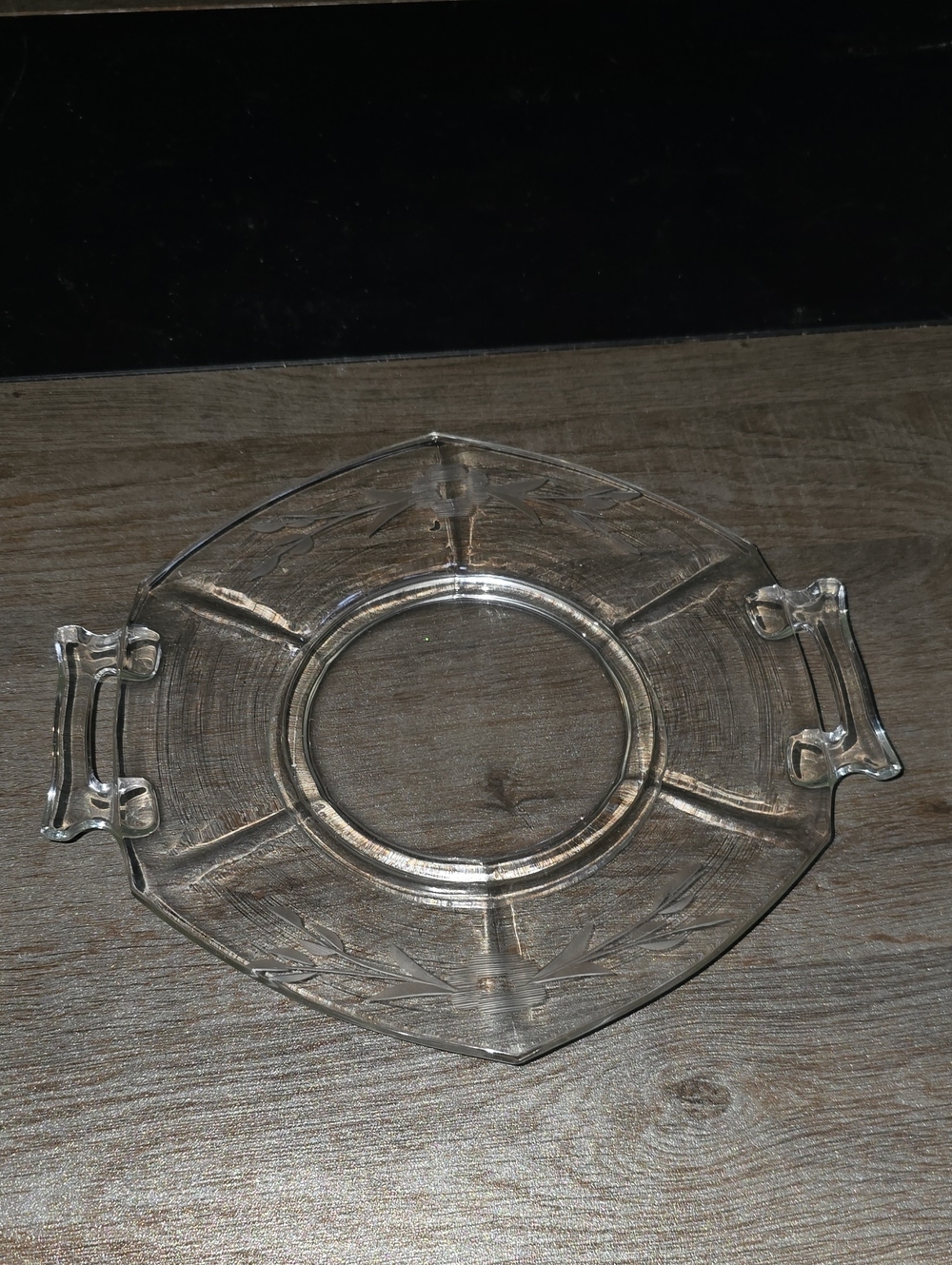 Clear Glass Serving Tray with Handles - Elegant Home Dining